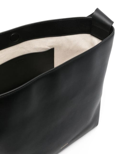 Jil Sander Cannolo leather shoulder bag - Black