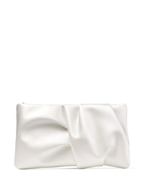 Jimmy Choo Bonny gathered clutch bag - White - zdjęcie produktu nr 1