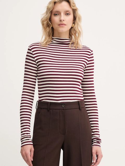 Marella longsleeve Emme by Marella kolor beżowy z golfem 2525946031200 - zdjęcie produktu nr 1