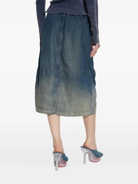 Diesel multi-pocket denim midi skirt - Blue