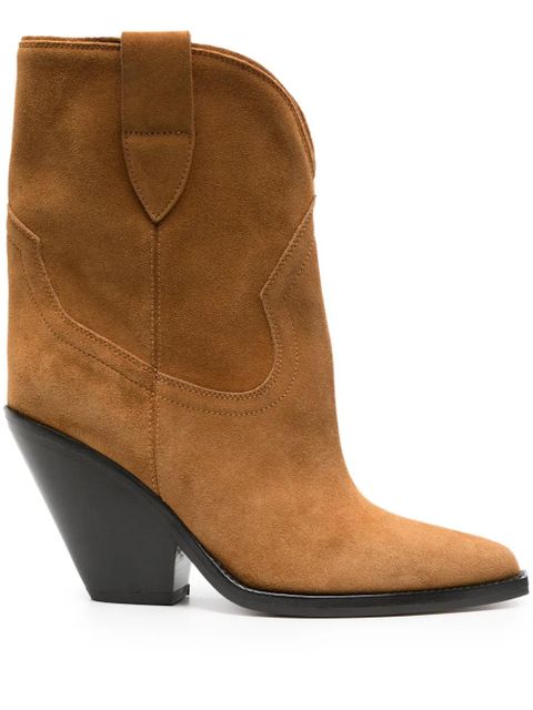ISABEL MARANT Leyane 90mm suede boots - Brown - zdjęcie produktu nr 1