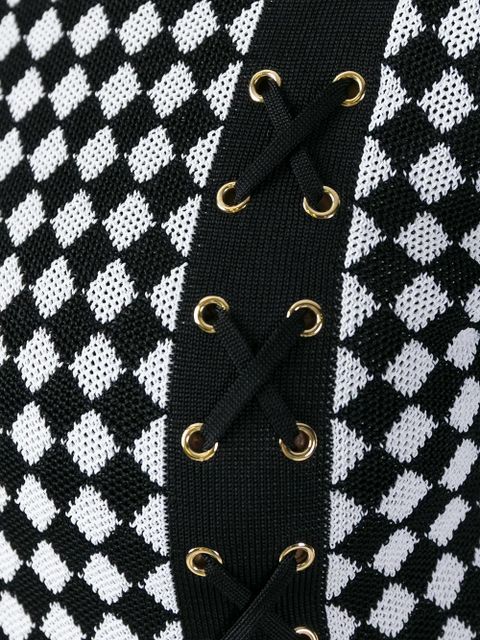 Balmain checked knit dress - Black - zdjęcie produktu nr 2