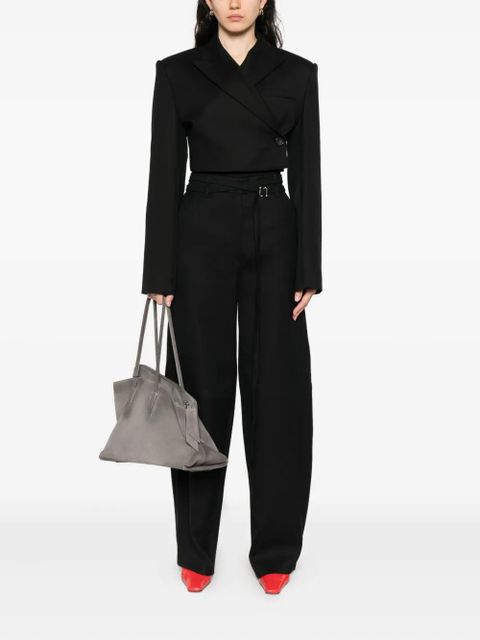 Sportmax wrap-design cropped jacket - Black - zdjęcie produktu nr 2