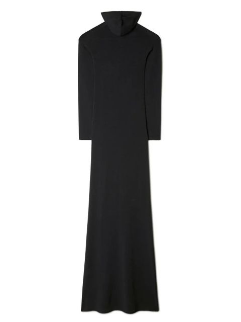 Off-White floral-appliqué hooded dress - Black - zdjęcie produktu nr 2