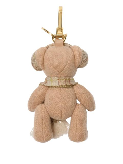 Burberry Thomas Bear checked-scarf bag charm - Neutrals - zdjęcie produktu nr 2