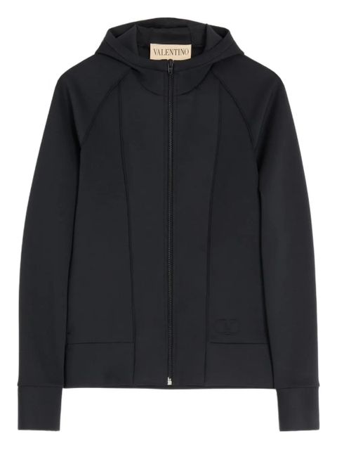 Valentino Garavani VLogo Signature-embossed hoodie - Black