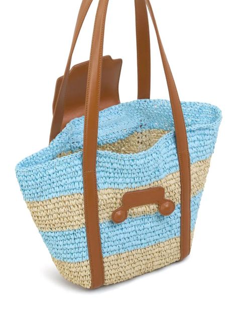 Marni logo-embroidered bag - Blue