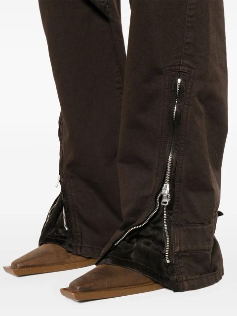 Blumarine twill cotton trousers - Brown