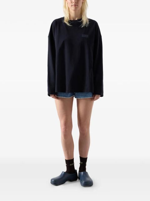 American Vintage Gixy long-sleeve round-neck cotton T-shirt - Black - zdjęcie produktu nr 2