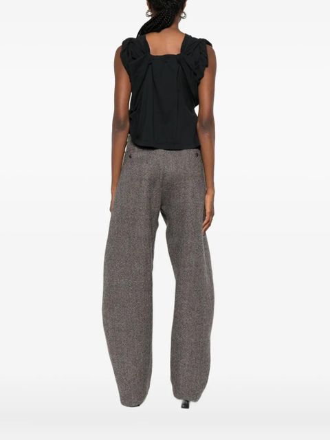 OUR LEGACY twisted boat-neck top - Black