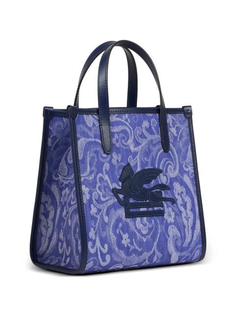 ETRO small Love Trotter jacquard pegasus tote bag - Purple