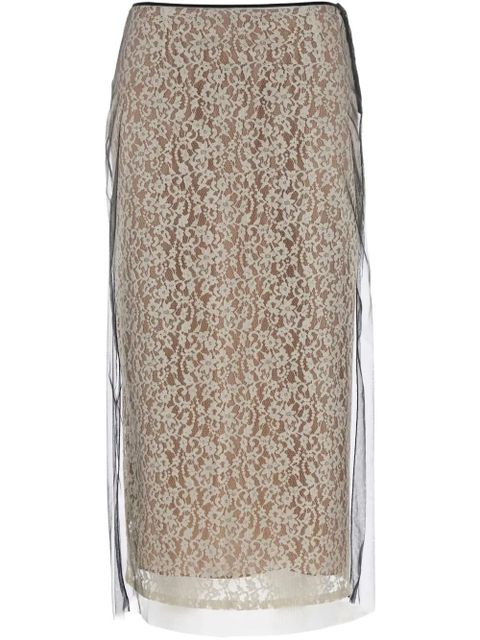 FENDI layered midi skirt - Neutrals - zdjęcie produktu nr 1