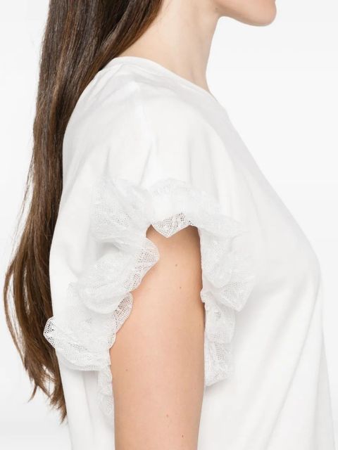 TWINSET ruffled T-shirt - White