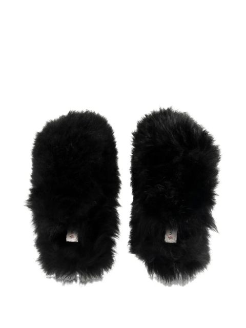 Moncler Snug shearling ballet flats - Black