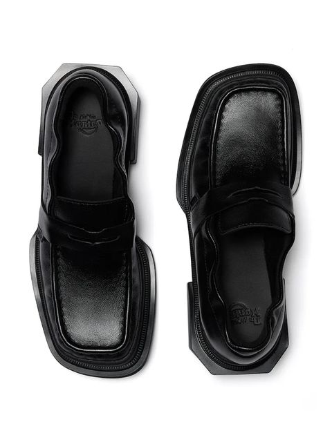 Dr. Martens mokasyny skórzane Maybole Loafer damskie kolor czarny na platformie DM42063001