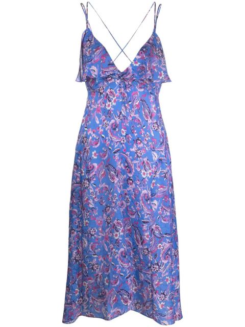 ISABEL MARANT Presly floral-print midi dress - Blue - zdjęcie produktu nr 1