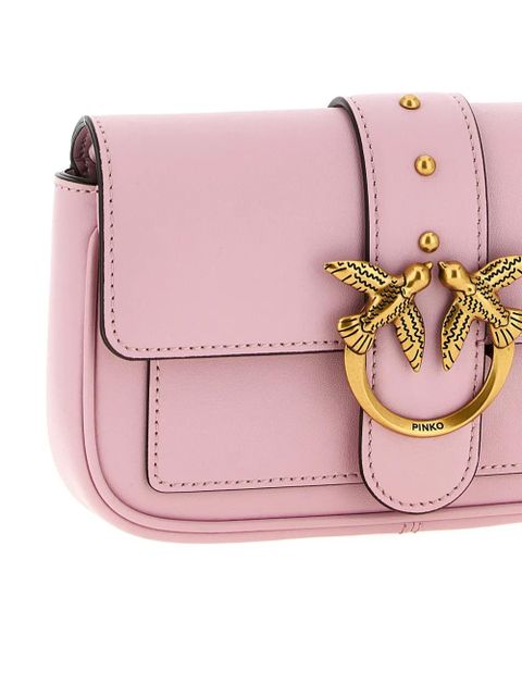 PINKO Pocket Love One studs birds crossbody bag