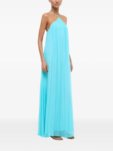 STAUD Dasha halterneck maxi dress - Blue