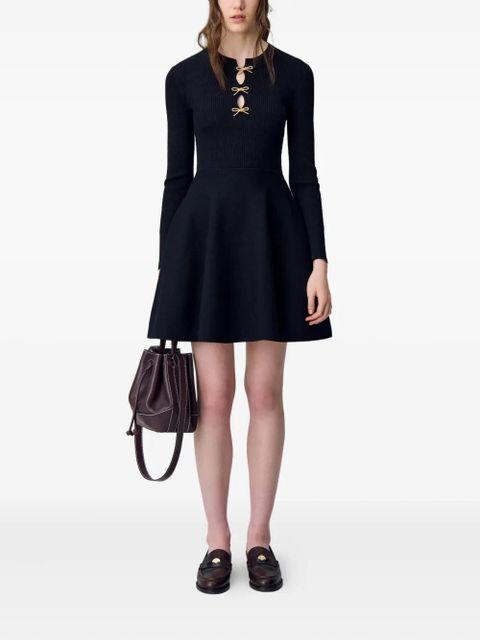 Claudie Pierlot bow-detail skater dress - Black - zdjęcie produktu nr 2
