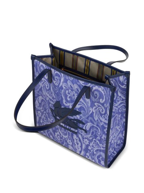 ETRO medium Love Trotter jacquard appliqué tote bag - Purple