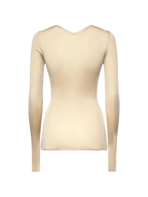 Miu Miu crew-neck T-shirt - Neutrals - zdjęcie produktu nr 2