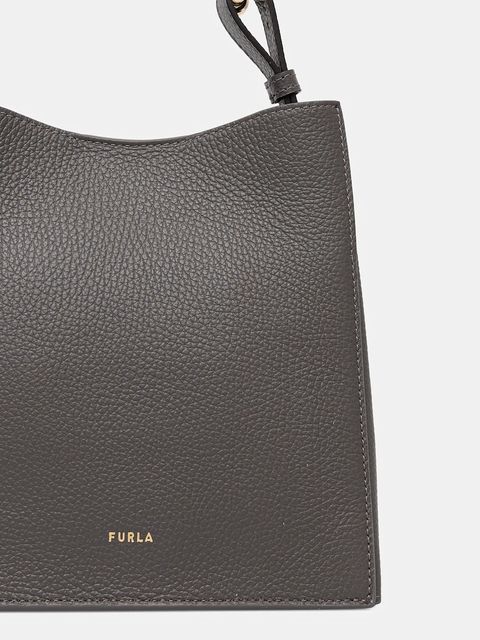 Furla torebka skórzana kolor szary WB01373.HSF000.4283S