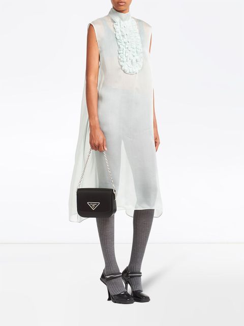 Prada Prada Identity logo-plaque shoulder bag - Black