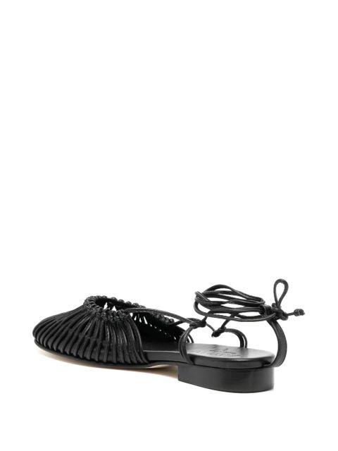 Hereu Mantera knotted leather sandals - Black