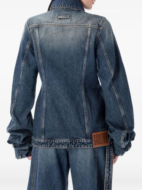 Jean Paul Gaultier balloon-sleeve denim jacket - Blue