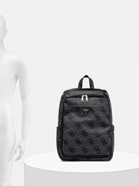 Guess plecak BERTA damski kolor szary duży wzorzysty TWOB86 88033