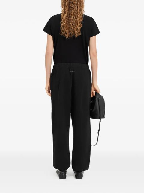 MM6 Maison Margiela label-detail track pants - Black
