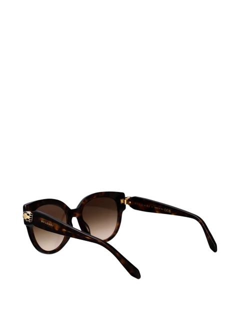 Bvlgari embellishment cat-eye sunglasses - Brown