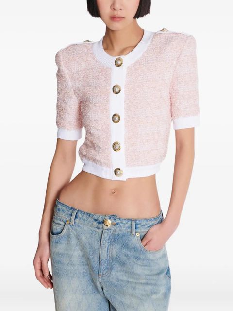 Balmain cropped cardigan - Pink