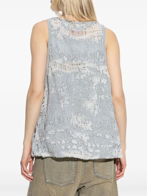 Diesel De-Dalby distressed tank top - Grey