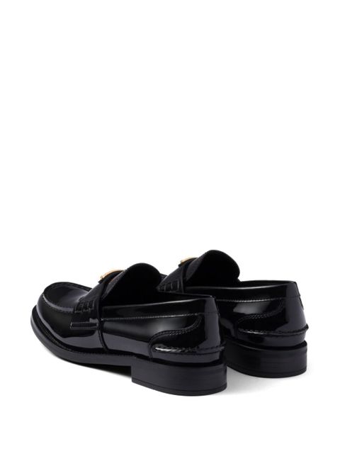 Prada patent-leather loafers - Black