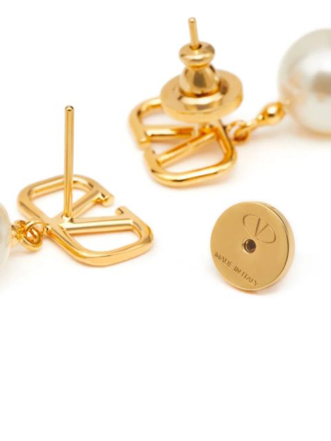 Valentino Garavani VLogo Signature pearl drop earrings - Gold