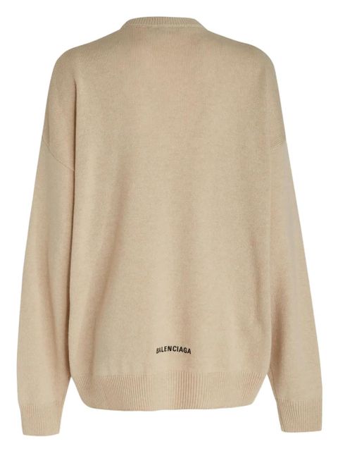 Balenciaga crew-neck cashmere jumper - Neutrals