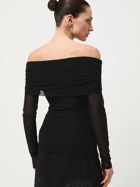 Medicine longsleeve damski kolor czarny cold shoulder