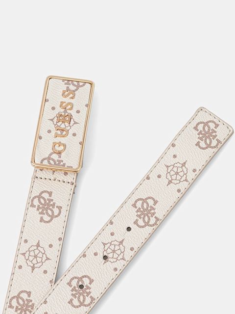 Guess pasek SILIA damski kolor beżowy BW9307 P5430