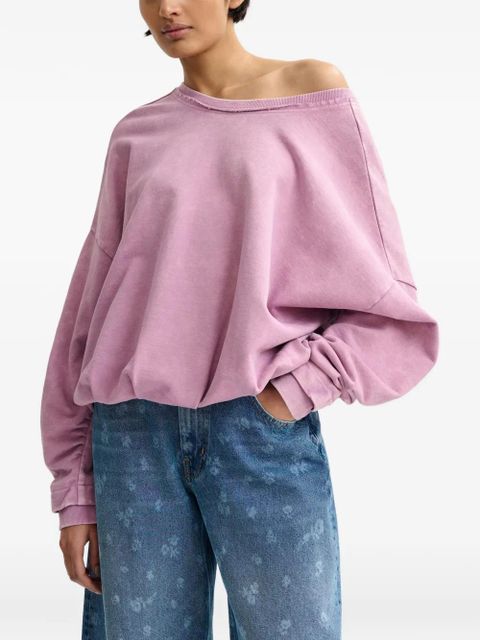 Essentiel Antwerp open-back gathered sweatshirt - Purple