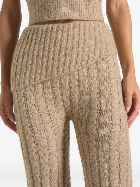Manière De Voir Elvy cable-knit foldover trousers - Neutrals - zdjęcie produktu nr 2