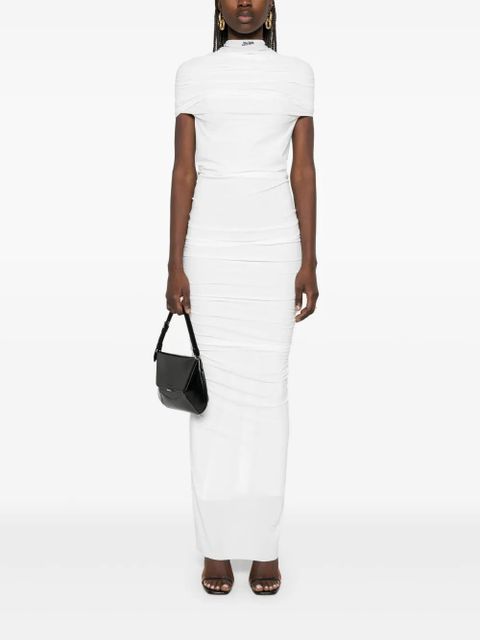Jean Paul Gaultier jersey double-layer maxi dress - White