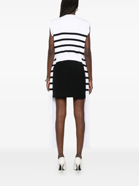 Jean Paul Gaultier The Fringed Marinière top - White