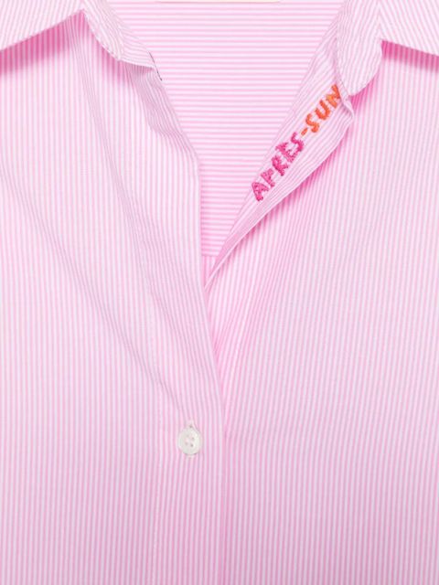 MC2 Saint Barth striped embroidered shirt - Pink