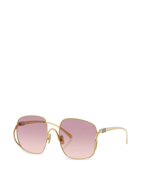 Miu Miu Eyewear square-frame sunglasses - Gold - zdjęcie produktu nr 2