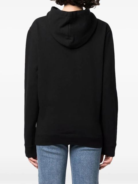 Saint Laurent logo-print drawstring hoodie - Black
