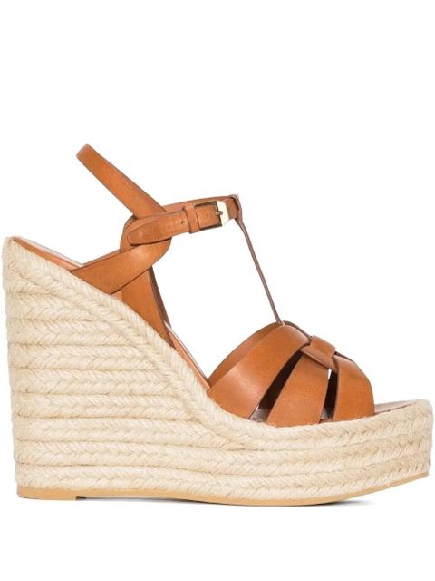 Saint Laurent strap buckle-detail espadrilles - Brown - zdjęcie produktu nr 1