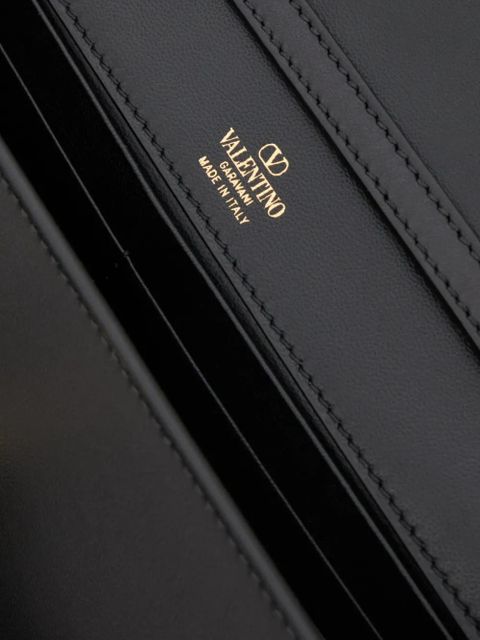 Valentino Garavani VLogo The Bold Edition wallet with shoulder strap in nappa leather - Black