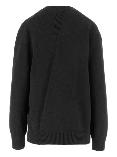Jil Sander asymmetrical ribbed sweater - Black - zdjęcie produktu nr 2