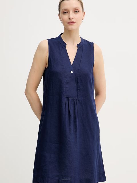 United Colors of Benetton sukienka letnia lniana - zdjęcie produktu nr 1